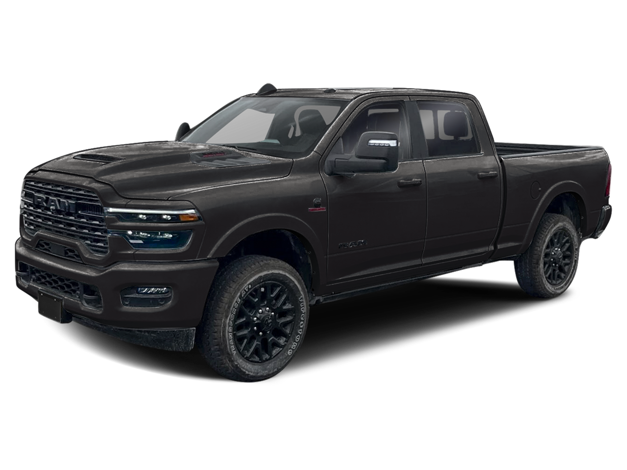 2026 RAM Ram 3500 RAM 3500 LIMITED CREW CAB 4X4 8' BOX in Diamond Black Crystal Pearl-Coat Exterior Paint — front three-quarter view