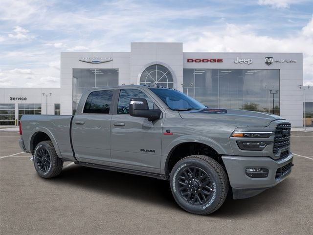 2026 RAM Ram 2500 RAM 2500 LIMITED CREW CAB 4X4 6'4' BOX in Ceramic Gray Clear-Coat Exterior Paint — front three-quarter view